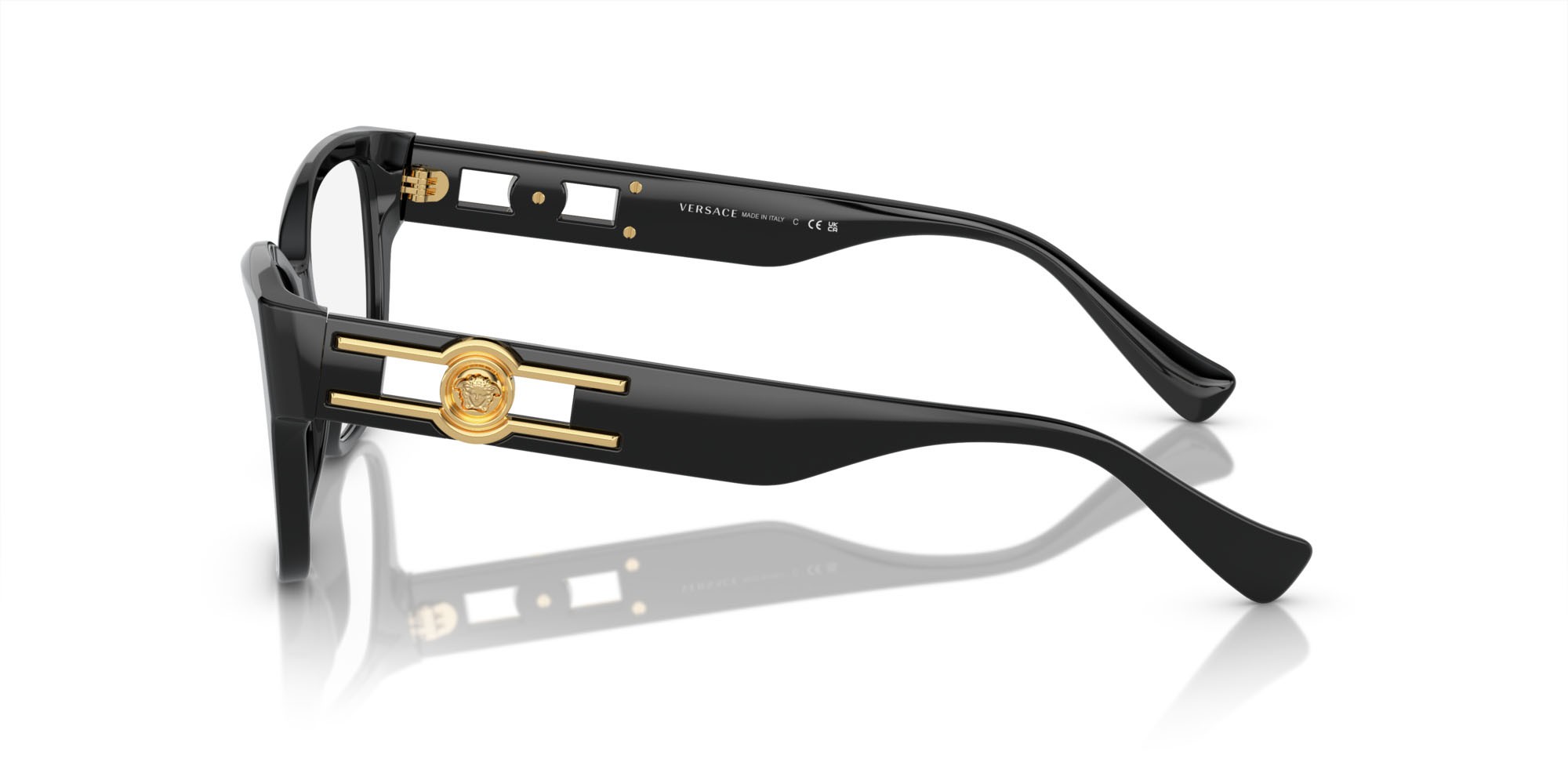 Eyeglasses Versace VE 3347 (GB1) color nero shape square lenses lente demo