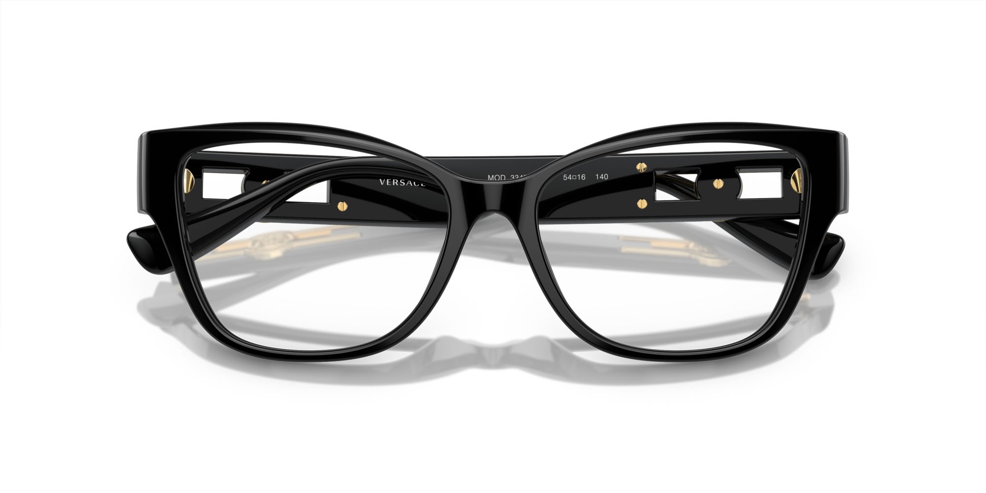 Eyeglasses Versace VE 3347 (GB1) color nero shape square lenses lente demo