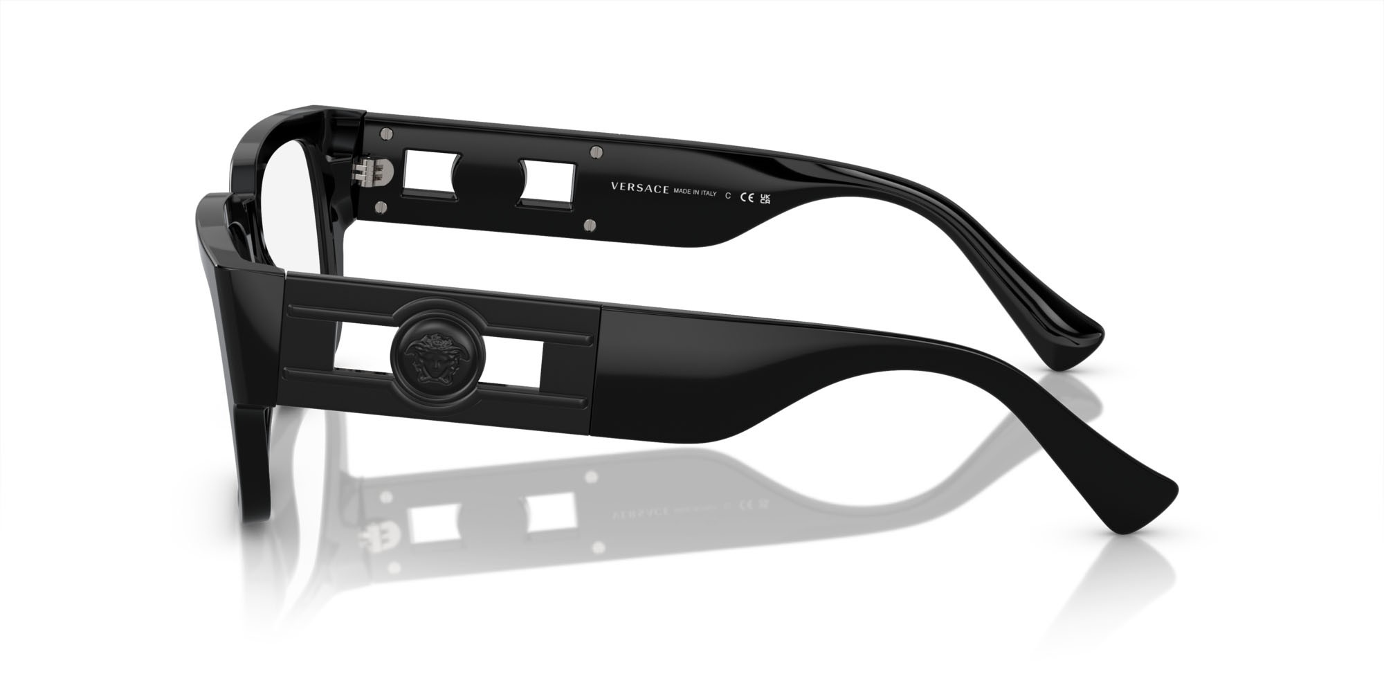 Eyeglasses Versace VE 3350 (5360) color nero shape square lenses lente demo