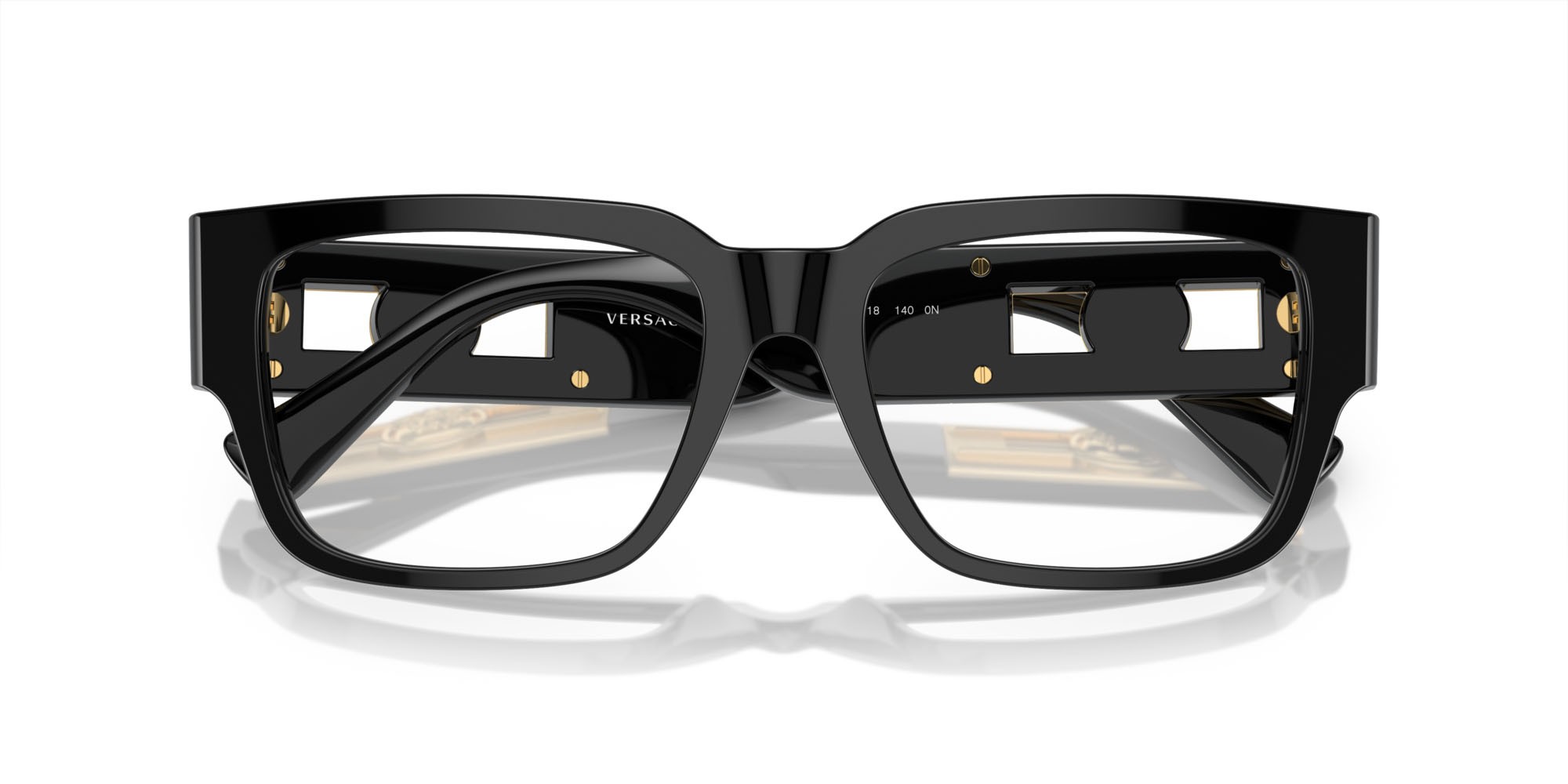 Eyeglasses Versace VE 3350 (GB1) color nero shape square lenses lente demo