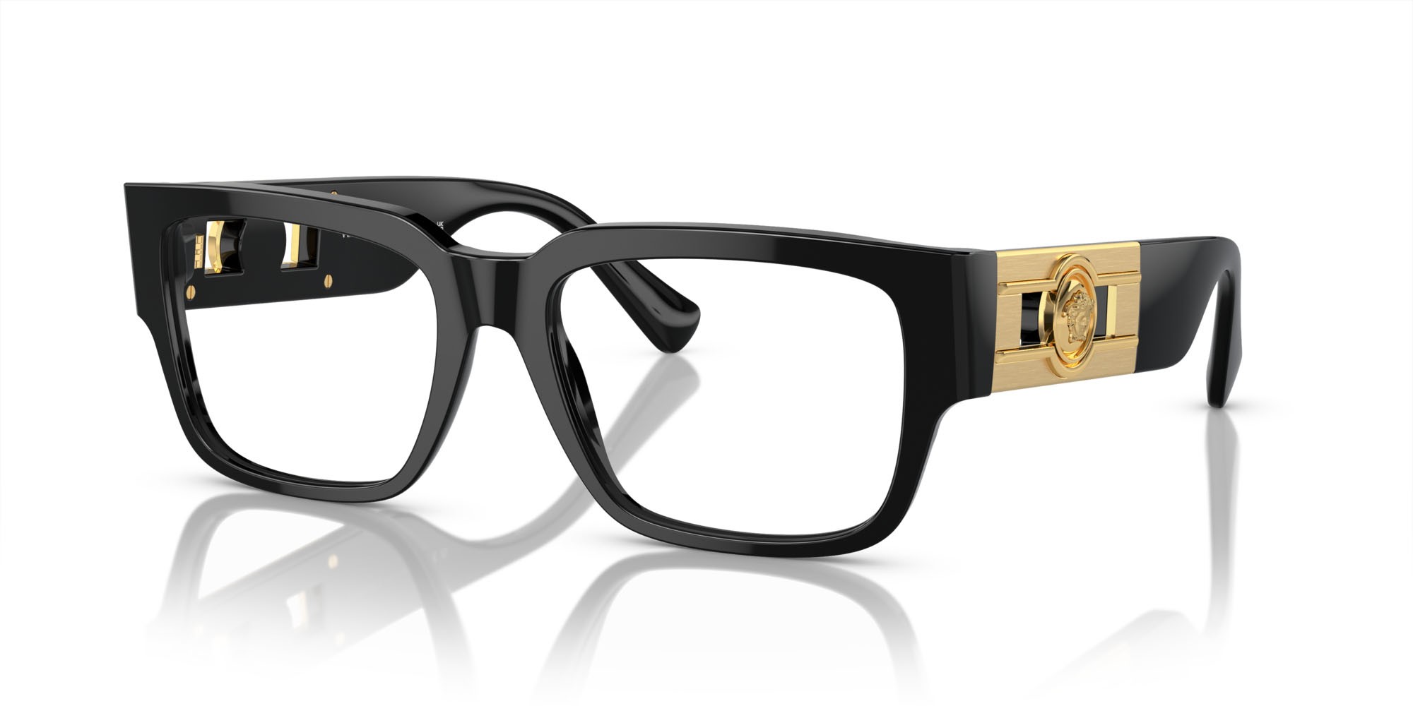 Eyeglasses Versace VE 3350 (GB1) color nero shape square lenses lente demo