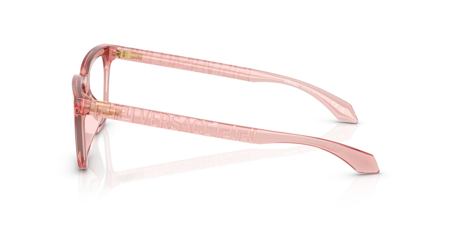 Eyeglasses Versace VE 3352U (5322) color pesca shape cat eye lenses lente demo