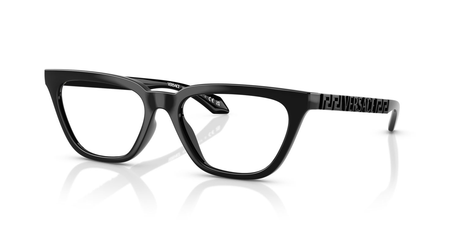 Eyeglasses Versace VE 3352U (GB1) color nero shape cat eye lenses lente demo
