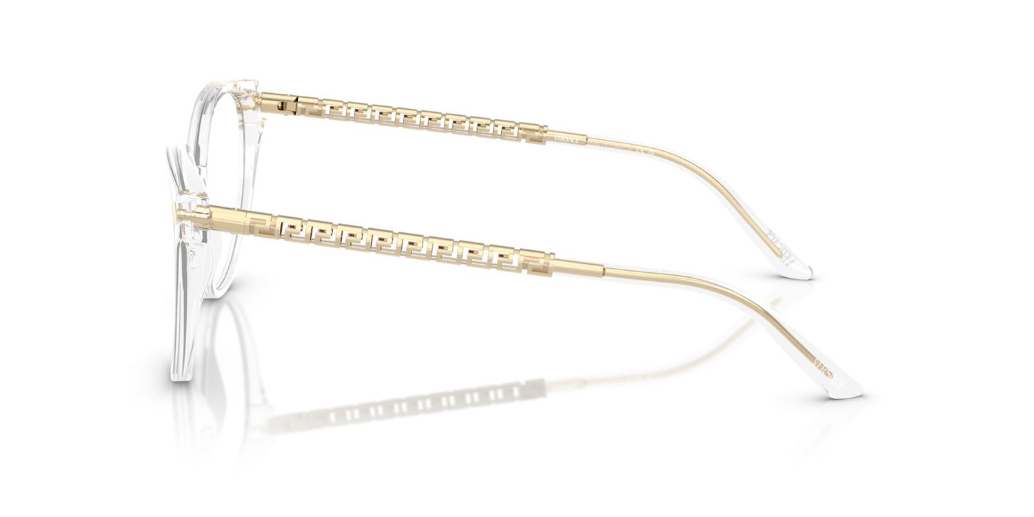 Occhiali da vista Versace VE 3353 (148) colore cristallo forma cat eye lenti lente demo