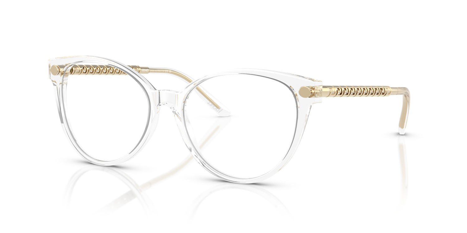Occhiali da vista Versace VE 3353 (148) colore cristallo forma cat eye lenti lente demo