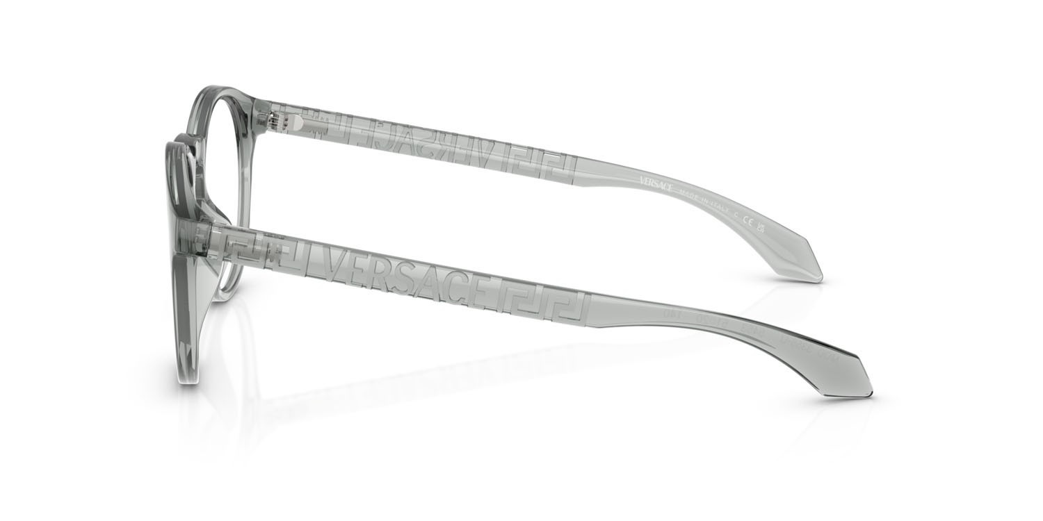 Occhiali da vista Versace VE 3355U (5453) colore grigio trasparente forma pantos lenti lente demo