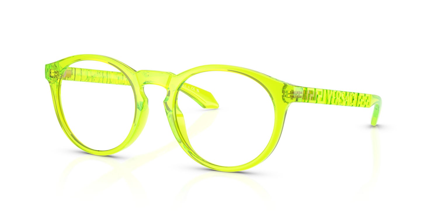 Brillen Versace VE 3355U (5455) farbe giallo fluo form pantos gläser lente demo