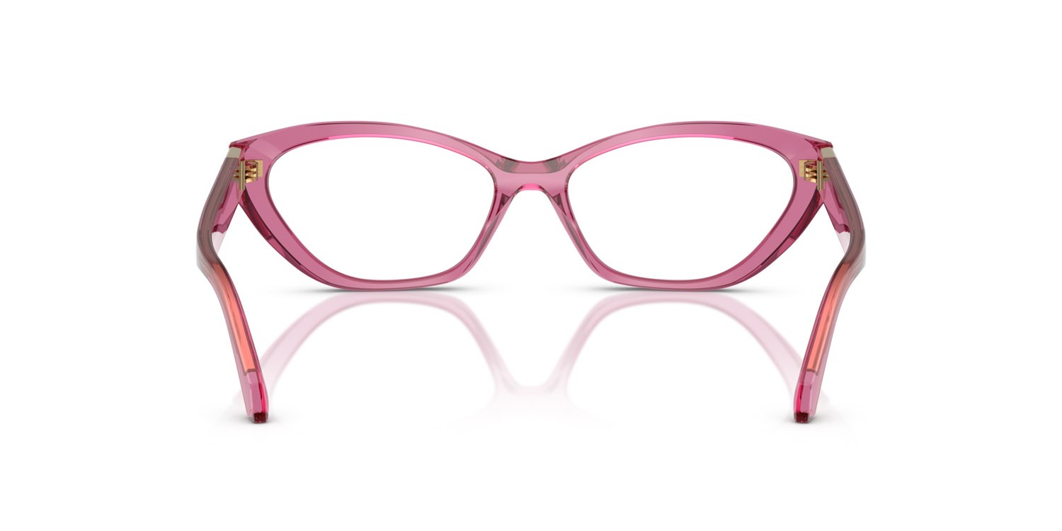 Eyeglasses Versace VE 3356 (5469) color rosa chiaro trasparente shape cat eye lenses lente demo