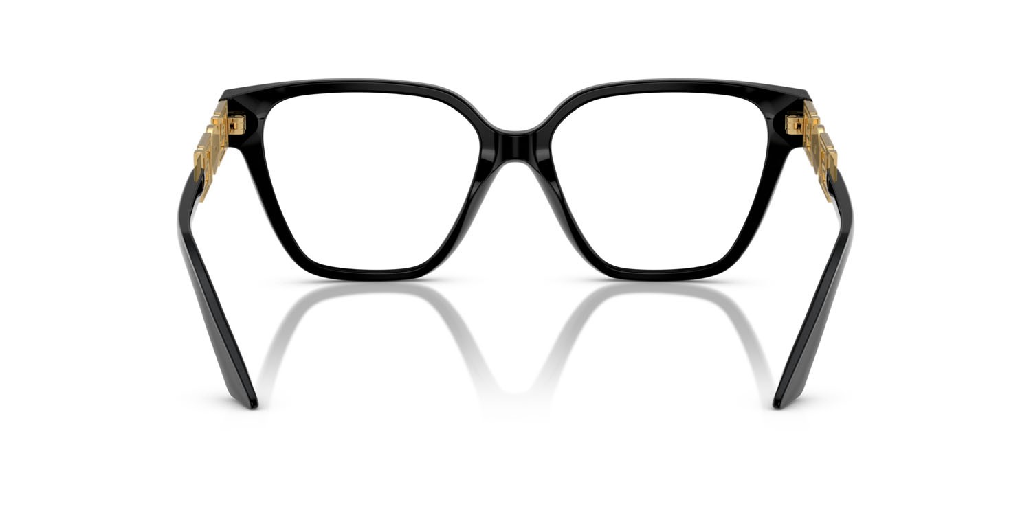 Occhiali da vista Versace VE 3358B (GB1) colore nero forma irregolare lenti lente demo