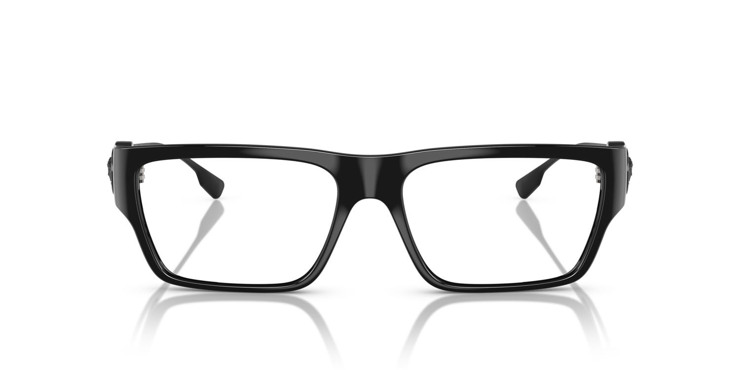 Occhiali da vista Versace VE 3359 (5360) colore nero opaco forma rettangolare lenti lente demo