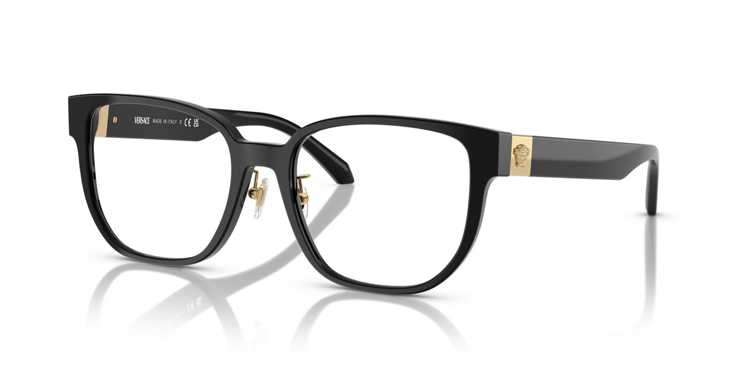 Eyeglasses Versace VE 3360D (GB1) color nero shape square lenses lente demo