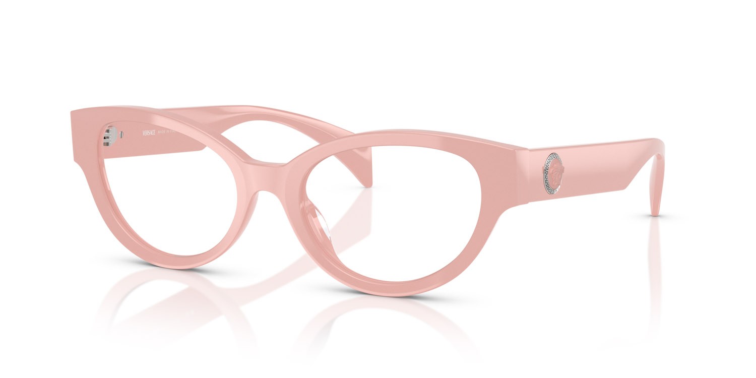 Eyeglasses Versace VE 3361U (5488) color rosa shape cat eye lenses lente demo