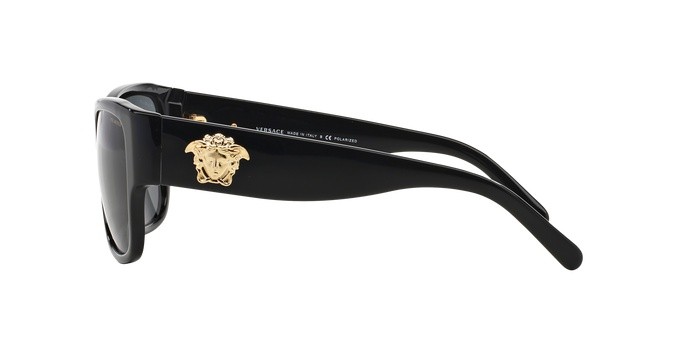 Sunglasses Versace VE 4275 (GB1/81) color black shape square lenses polar grey