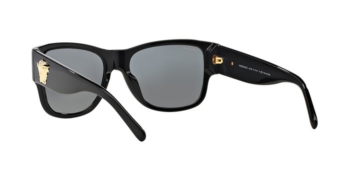 Sunglasses Versace VE 4275 (GB1/81) color black shape square lenses polar grey