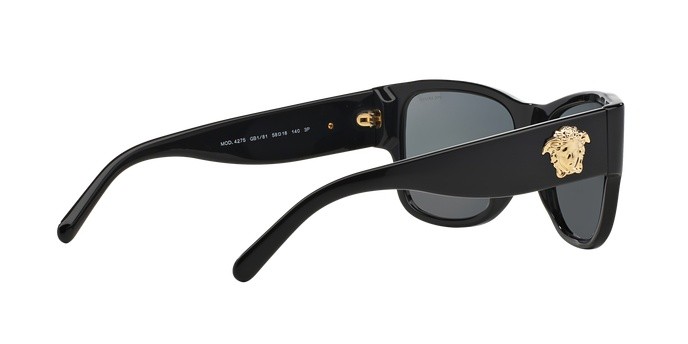 Sunglasses Versace VE 4275 (GB1/81) color black shape square lenses polar grey