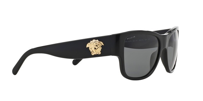 Sunglasses Versace VE 4275 (GB1/81) color black shape square lenses polar grey