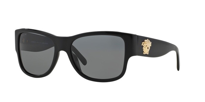Sunglasses Versace VE 4275 (GB1/81) color black shape square lenses polar grey