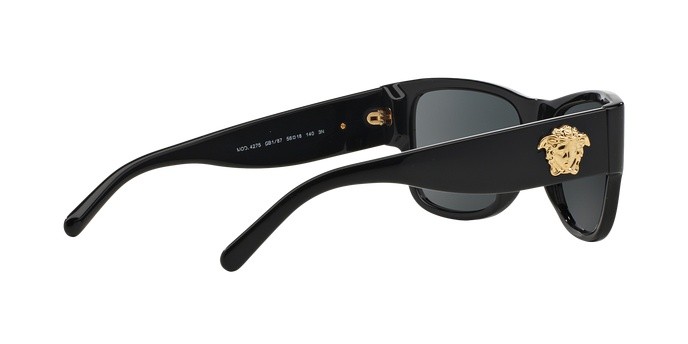 Occhiali da sole Versace VE 4275 (GB1/87) colore black forma quadrato lenti gray