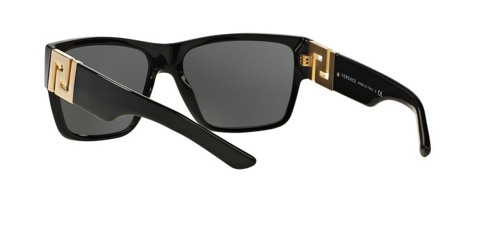 Occhiali da sole Versace Greca VE 4296 (GB1/87) colore black forma quadrato lenti gray