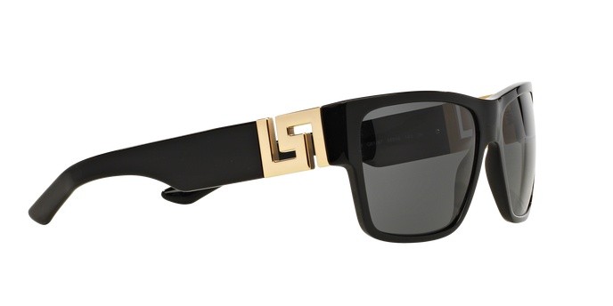 Occhiali da sole Versace Greca VE 4296 (GB1/87) colore black forma quadrato lenti gray