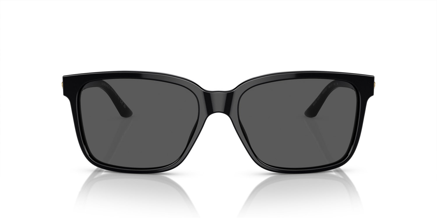 Occhiali da sole Versace VE 4307 (533287) colore nero forma quadrato lenti grigio scuro