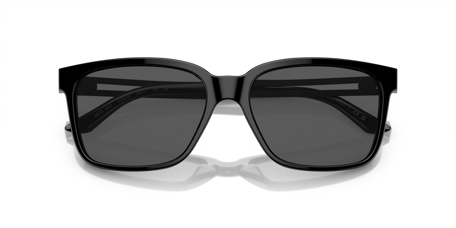 Occhiali da sole Versace VE 4307 (533287) colore nero forma quadrato lenti grigio scuro