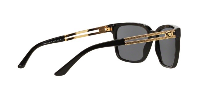 Occhiali da sole Versace Squadrati V-Vanitas VE 4307 (GB1/87) colore black forma quadrato lenti grey
