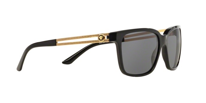 Occhiali da sole Versace Squadrati V-Vanitas VE 4307 (GB1/87) colore black forma quadrato lenti grey