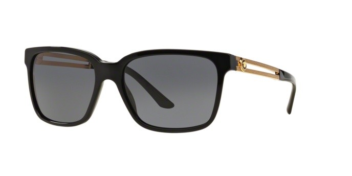 Occhiali da sole Versace Squadrati V-Vanitas VE 4307 (GB1/87) colore black forma quadrato lenti grey
