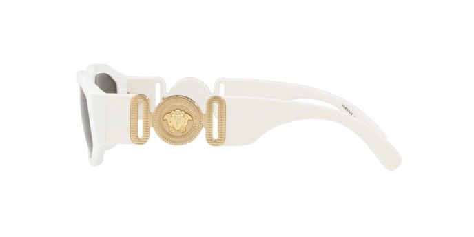 Occhiali da sole Versace Medusa Biggie VE 4361 (401/87) colore white forma irregolare lenti grey