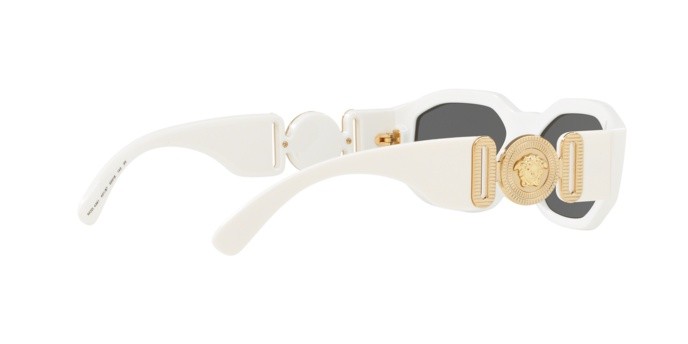 Occhiali da sole Versace Medusa Biggie VE 4361 (401/87) colore white forma irregolare lenti grey