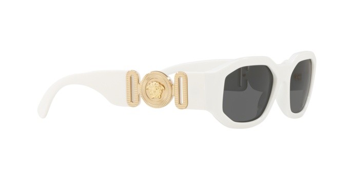 Occhiali da sole Versace Medusa Biggie VE 4361 (401/87) colore white forma irregolare lenti grey