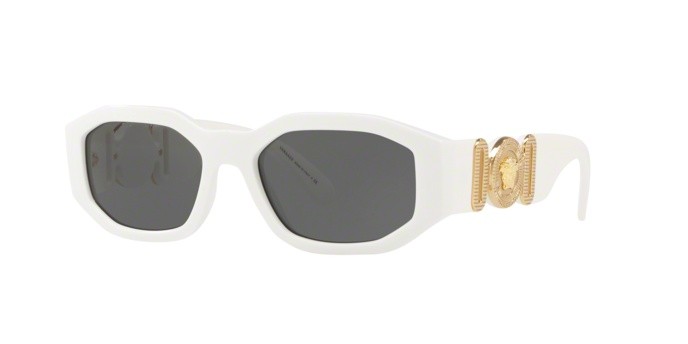 Occhiali da sole Versace Medusa Biggie VE 4361 (401/87) colore white forma irregolare lenti grey