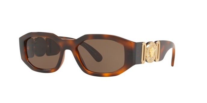 Occhiali da sole Versace Medusa Biggie VE 4361 (521773) colore havana forma irregolare lenti brown