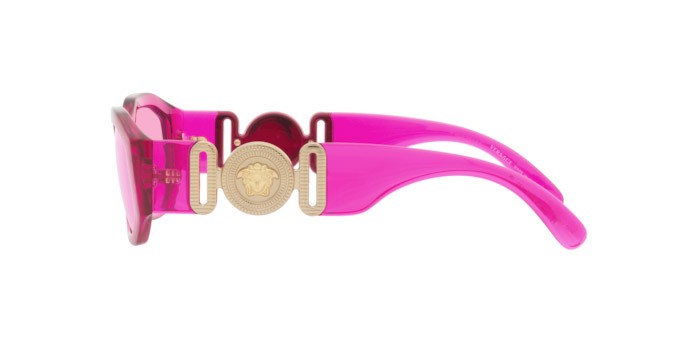 Sonnenbrillen Versace VE 4361 (5334/5) farbe transparent fuxia form unregelmäßig gläser fuchsia
