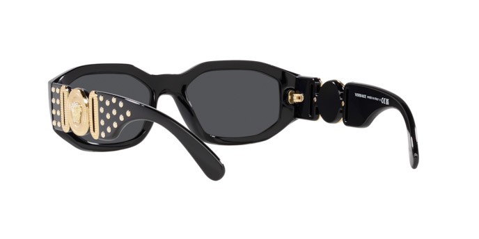 Occhiali da sole Versace VE 4361 (539787) colore nero forma irregolare lenti grigio scuro