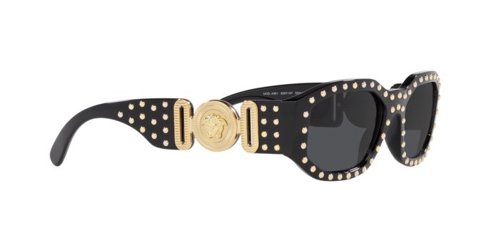 Occhiali da sole Versace VE 4361 (539787) colore nero forma irregolare lenti grigio scuro