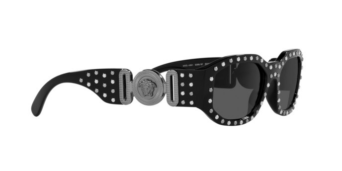Occhiali da sole Versace VE 4361 (539887) colore nero forma irregolare lenti grigio scuro