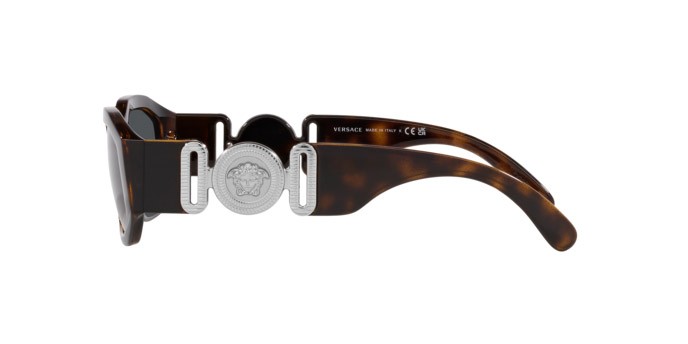 Occhiali da sole Versace VE 4361 (542387) colore havana forma irregolare lenti grigio scuro