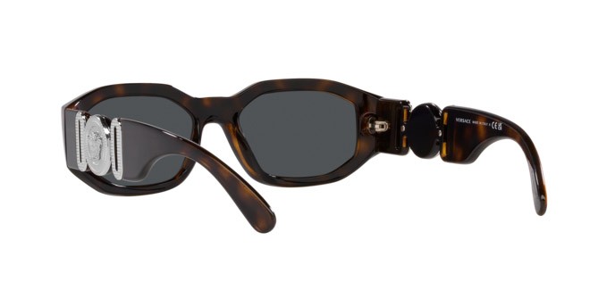 Occhiali da sole Versace VE 4361 (542387) colore havana forma irregolare lenti grigio scuro