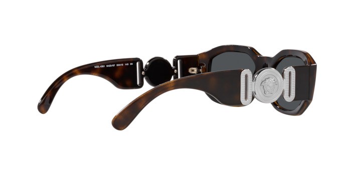 Occhiali da sole Versace VE 4361 (542387) colore havana forma irregolare lenti grigio scuro