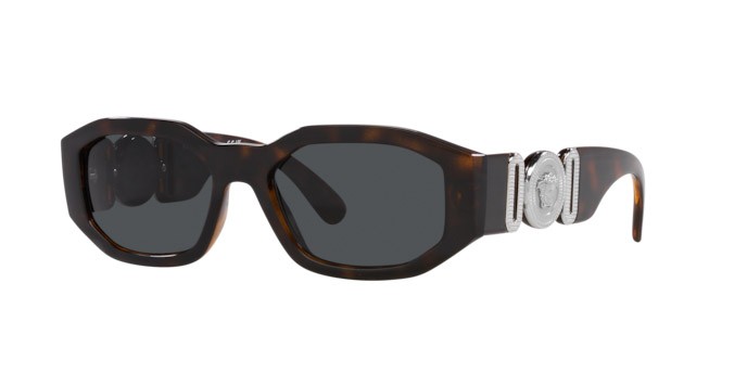 Occhiali da sole Versace VE 4361 (542387) colore havana forma irregolare lenti grigio scuro