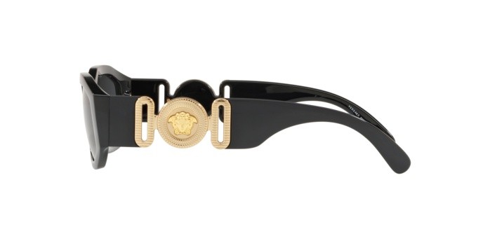 Occhiali da sole Versace Medusa Biggie VE 4361 (GB1/87) colore black forma irregolare lenti grey