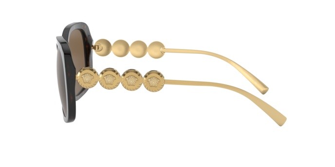 Occhiali da sole Versace VE 4375 (108/73) colore havana forma irregolare lenti brown