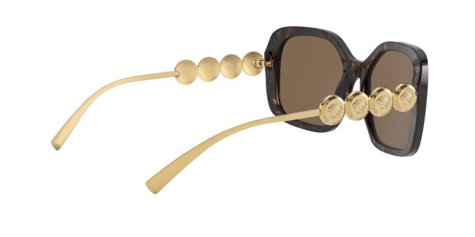 Occhiali da sole Versace VE 4375 (108/73) colore havana forma irregolare lenti brown