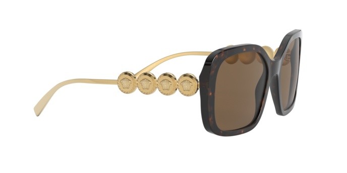 Occhiali da sole Versace VE 4375 (108/73) colore havana forma irregolare lenti brown
