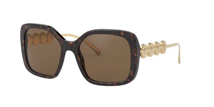 Occhiali da sole Versace VE 4375 (108/73) colore havana forma irregolare lenti brown