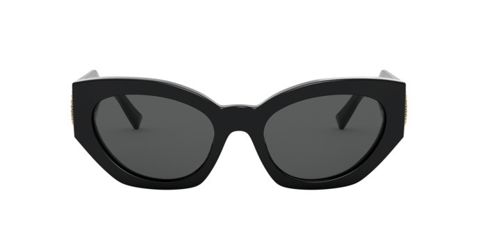 Sunglasses Versace Medusa Crystal VE 4376B (GB1/87) color black shape irregular lenses grey