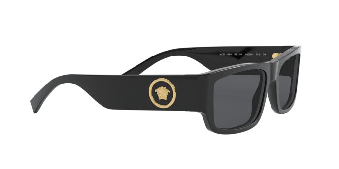 Sonnenbrillen Versace VE 4385 (GB1/87) farbe black form rechteckig gläser grey