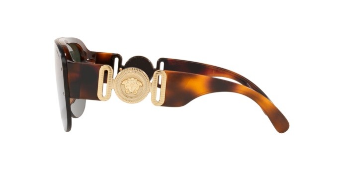 Sonnenbrillen Versace VE 4391 (531771) farbe havana form unregelmäßig gläser dark green